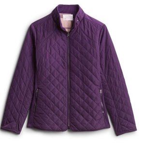 Market & Spruce Quilted Puff Royal Purple Jacket